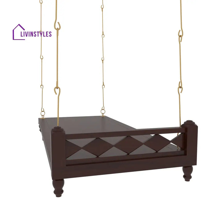 Arisha Dark Gradient Finished Wooden Handmade Traditional Swing Swing