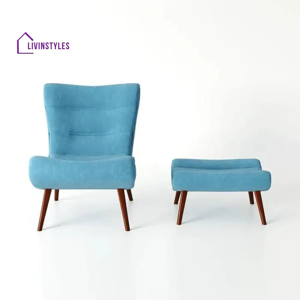 Gorecki Wide Tufted Lounge Chair and Ottoman - Ouch Cart 