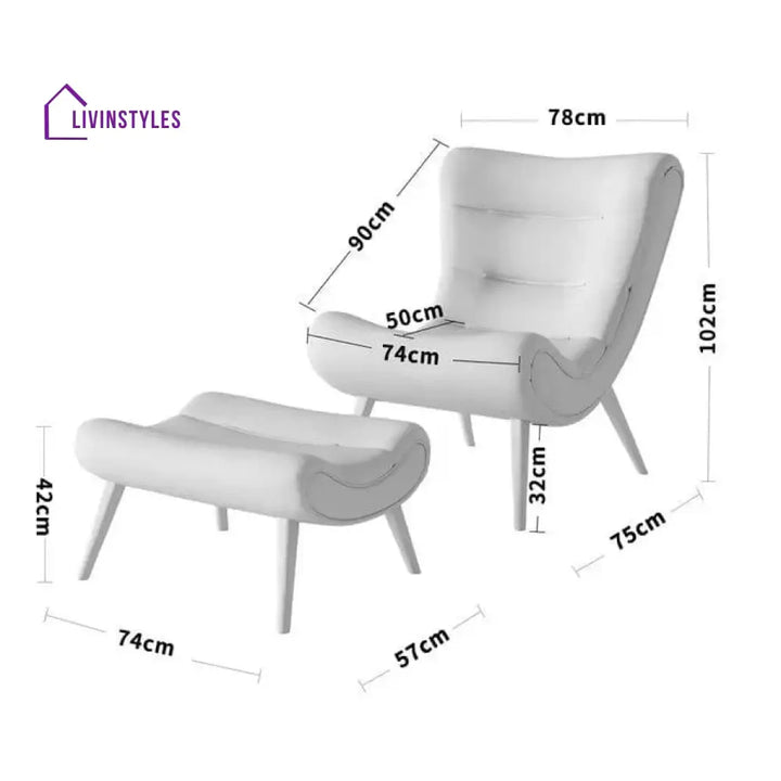 Aristarkh Wide Tufted Lounge Chair and Ottoman