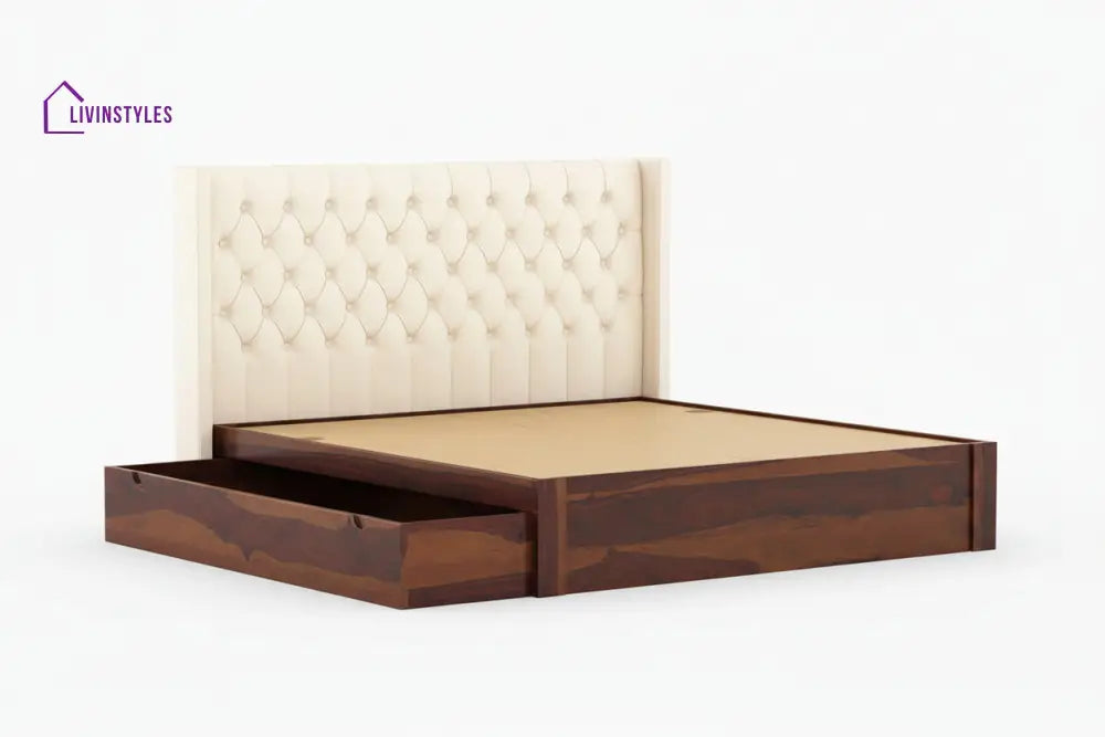 Aristeo Sheesham wood Drawer Storage Bed - King Size