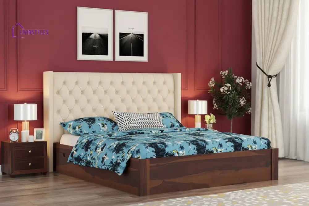 Aristeo Sheesham wood Drawer Storage Bed - King Size