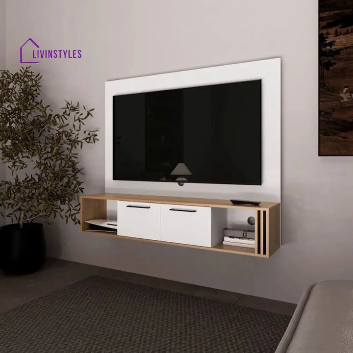 Arletta Wooden Finish Tv Unit Stand for Living Room