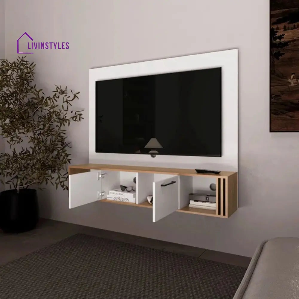 Arletta Wooden Finish Tv Unit Stand for Living Room