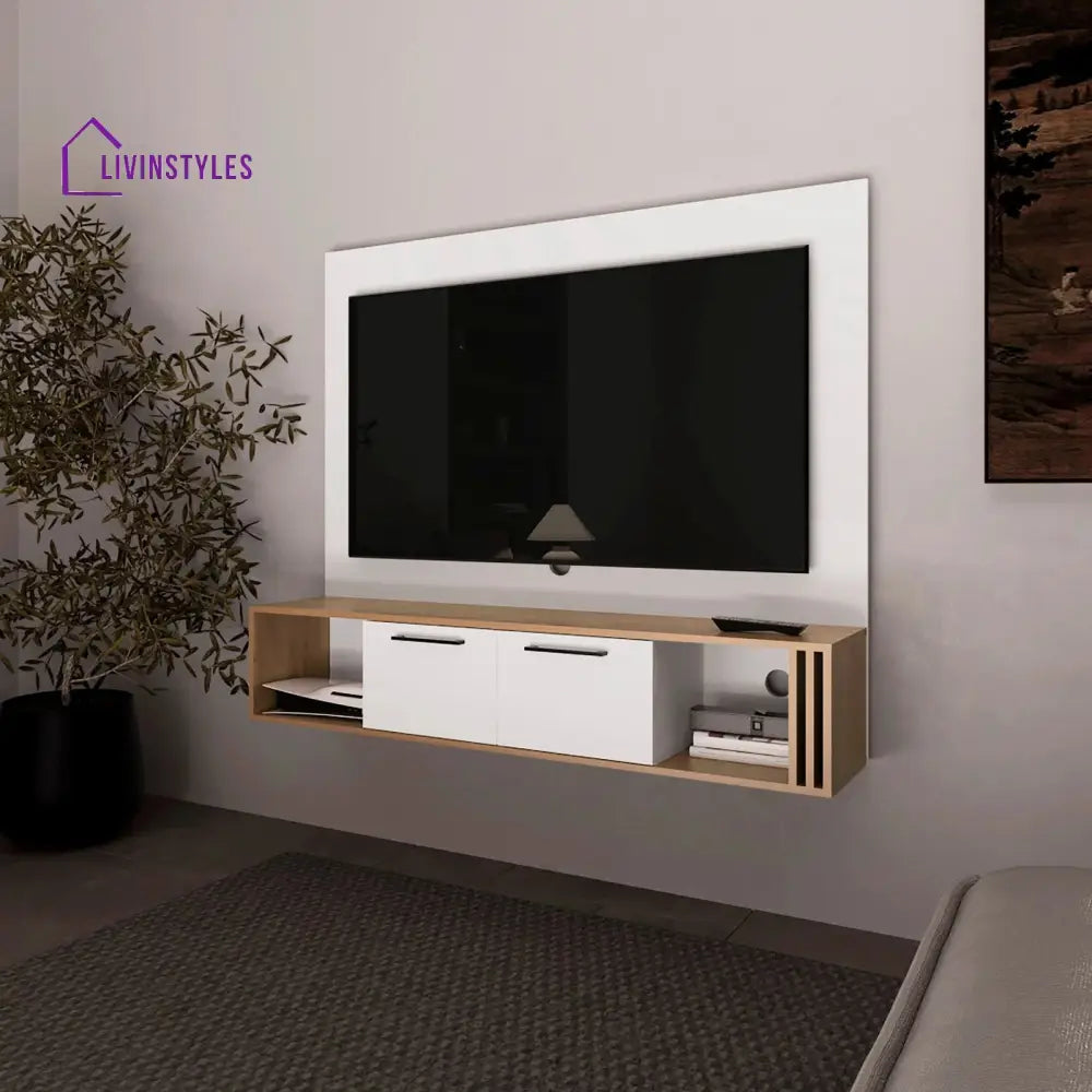 Arletta Wooden Finish Tv Unit Stand for Living Room