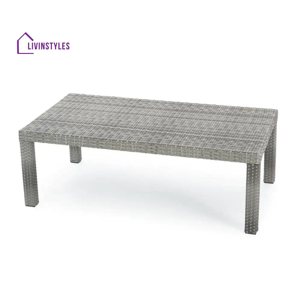 Arlons Outdoor Garden Balcony Sofa Set 3 Seater 2 Single seater 2 Ottoman and 1 Center Table Conversation Set (Silver