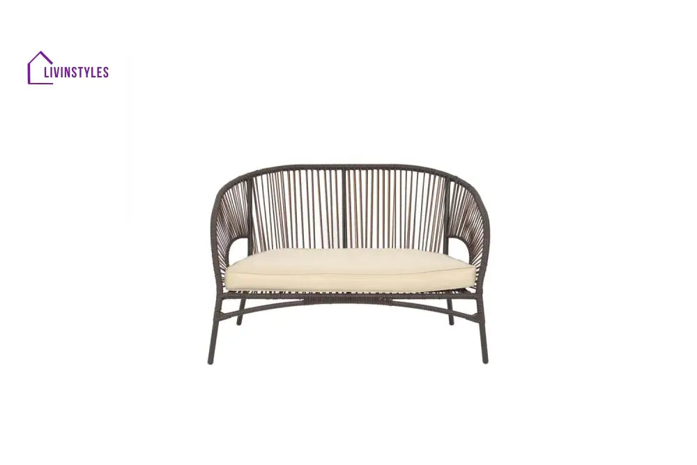 Arno Outdoor Sofa Set 2 Seater 2 Single seater and 1 Center Table Set (Brown) - Sofa Sets