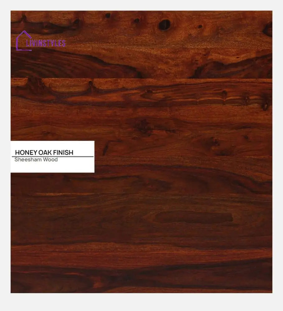 Arno Sheesham Wood Writing Table In Honey Oak Finish