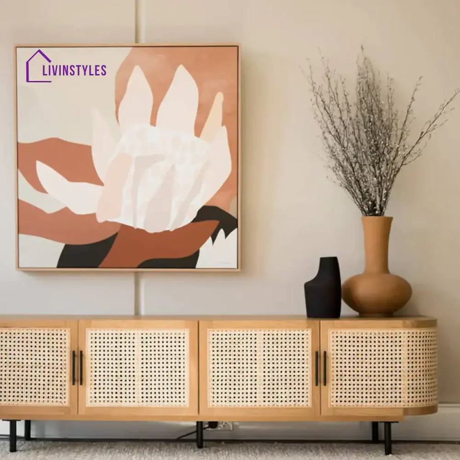 Arohi Mango Wood & Rattan TV Unit Natural Natural