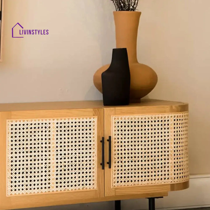 Arohi Mango Wood & Rattan TV Unit Natural
