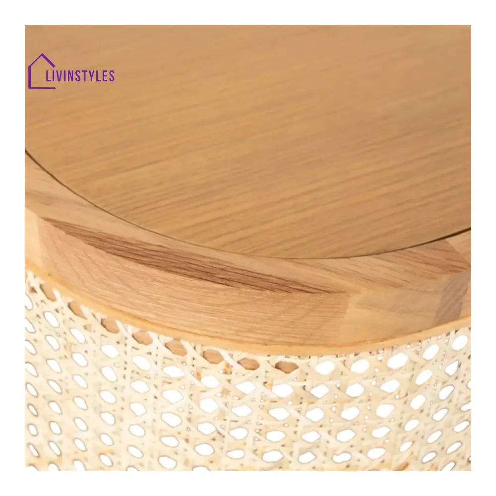 Arohi Mango Wood & Rattan TV Unit Natural