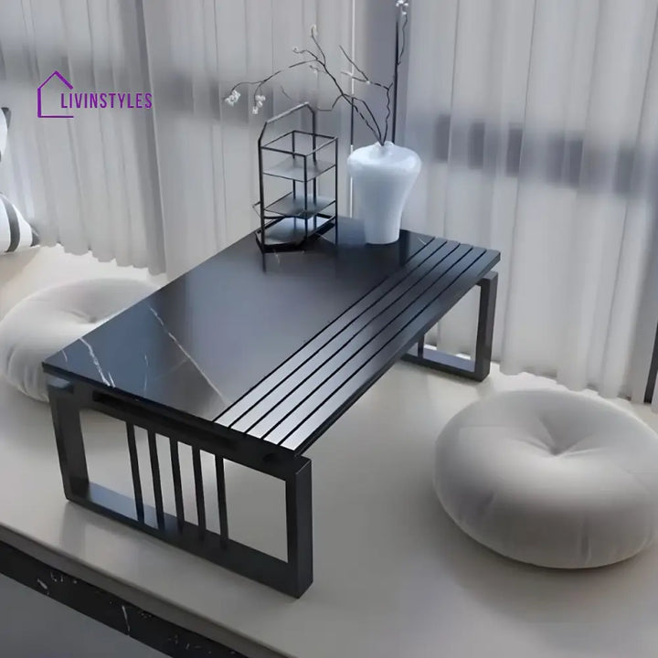 Arohi Stainless Steel Frame Coffee Table for Living Room
