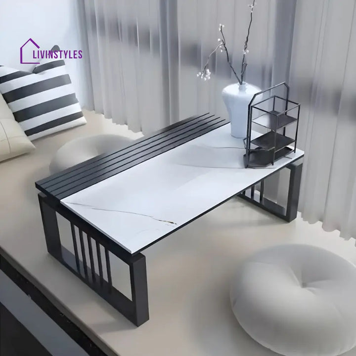 Arohi Stainless Steel Frame Coffee Table for Living Room