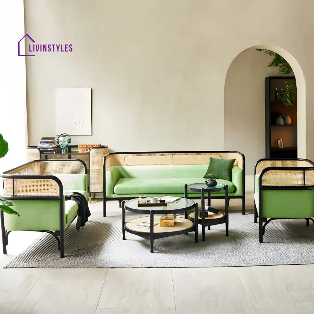 Arohini Solid Wood 3 + 2 + 1 Sofa Set for Living Room