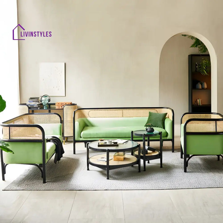 Arohini Solid Wood 3 + 2 + 1 Sofa Set for Living Room