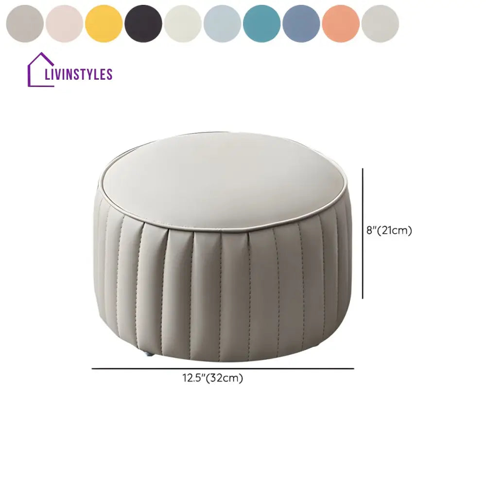 Arohita Living Room Ottoman | Faux Leather Fabric