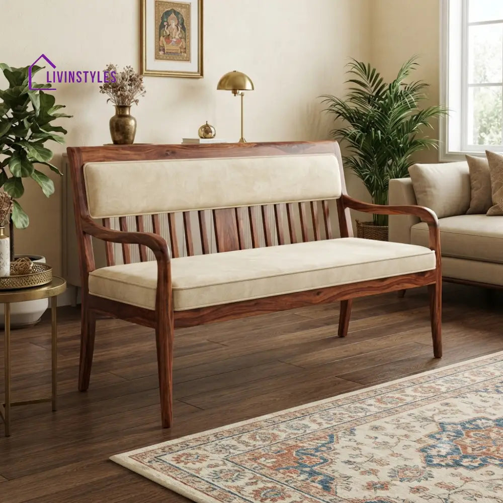 Aroma Wooden Bench for Living Room | Bedroom | Extra Seating