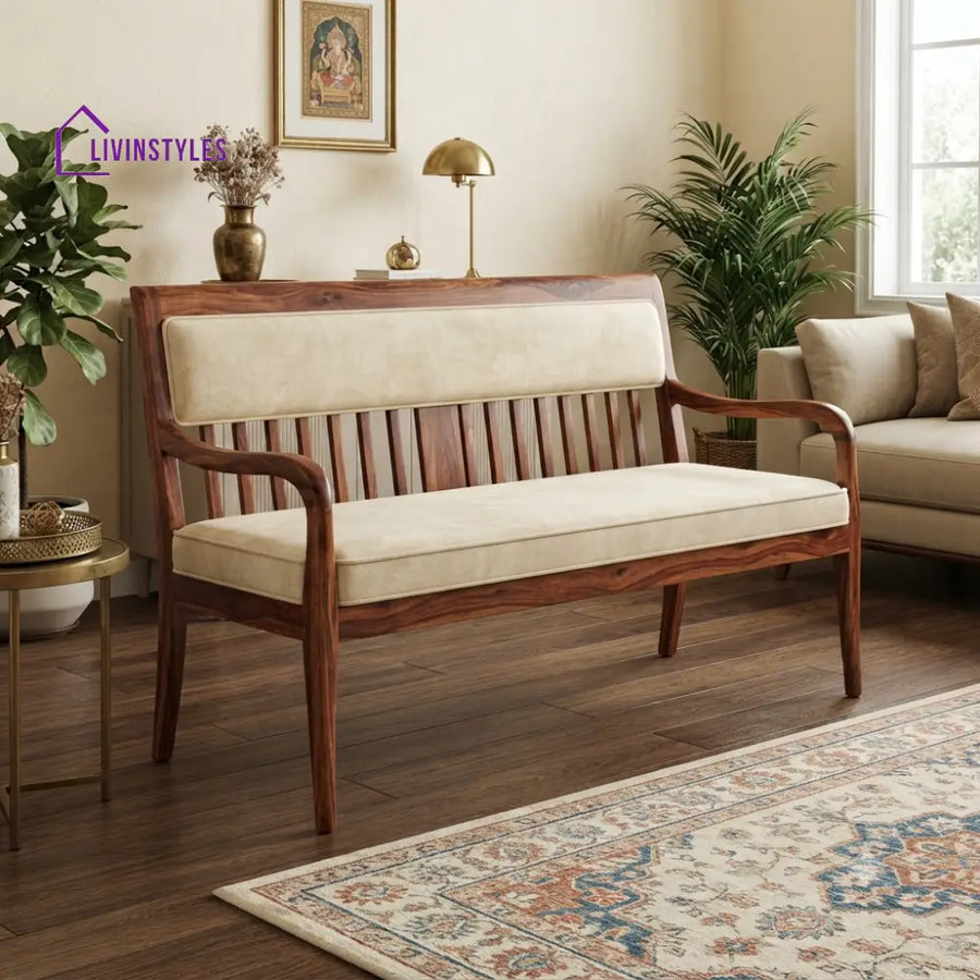 Aroma Wooden Bench for Living Room | Bedroom | Extra Seating