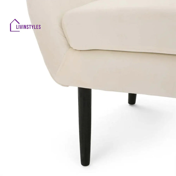 Aroshini Solid Wood and Fabric Arm Chair | Living Room Chair | Lounge Chair
