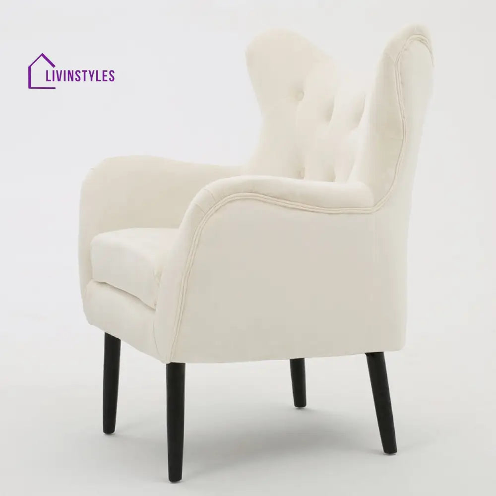 Aroshini Solid Wood and Fabric Arm Chair | Living Room Chair | Lounge Chair
