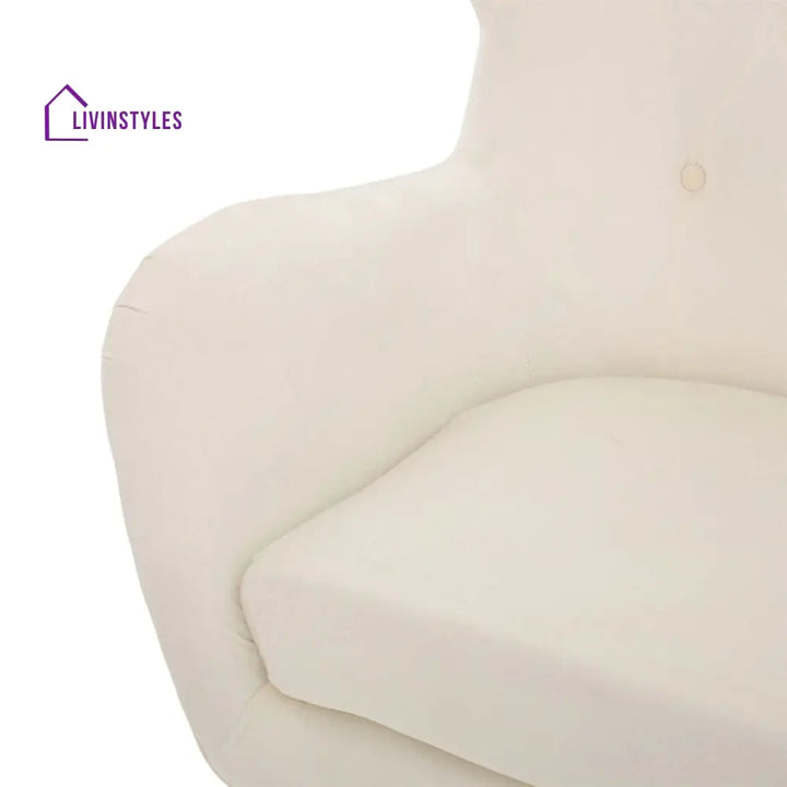 Aroshini Solid Wood and Fabric Arm Chair | Living Room Chair | Lounge Chair