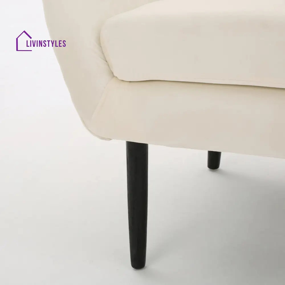 Aroshini Solid Wood and Fabric Arm Chair | Living Room Chair | Lounge Chair