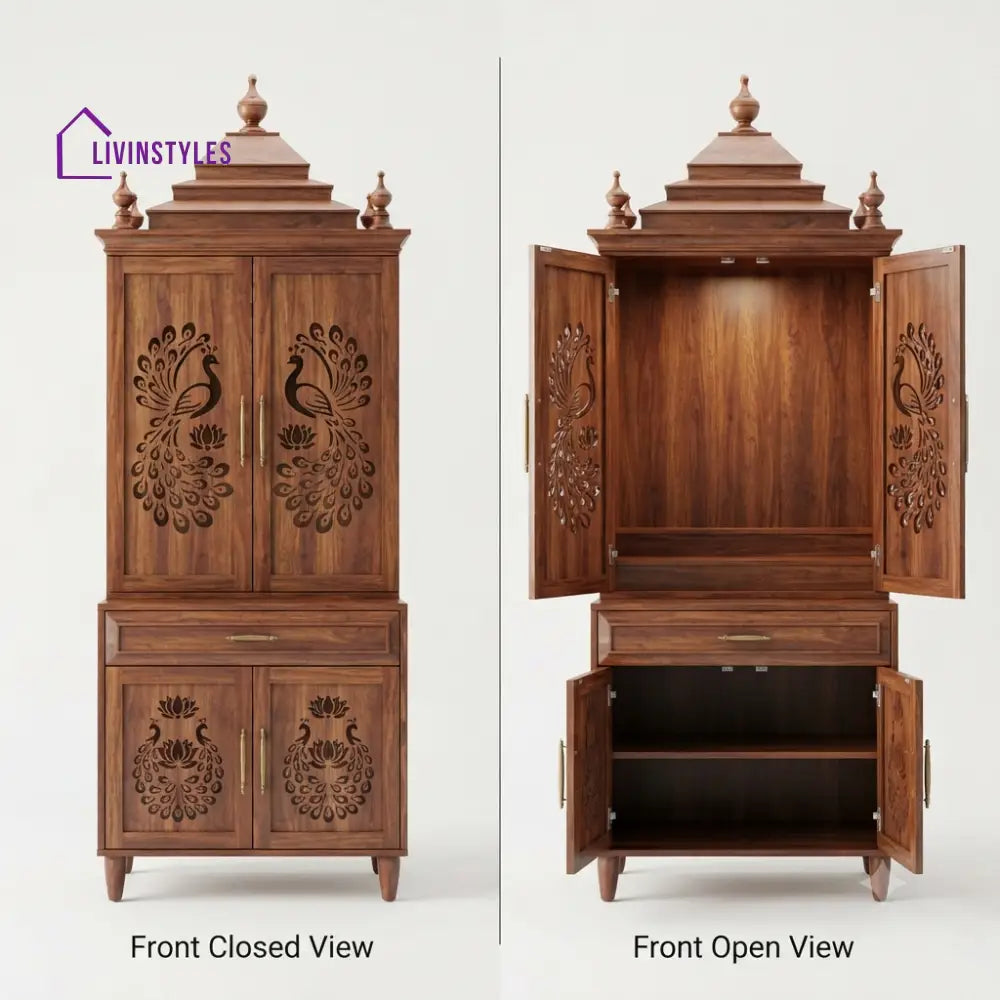 Arpita Premium Solid Wood Home Temple | Pooja Mandir for Home