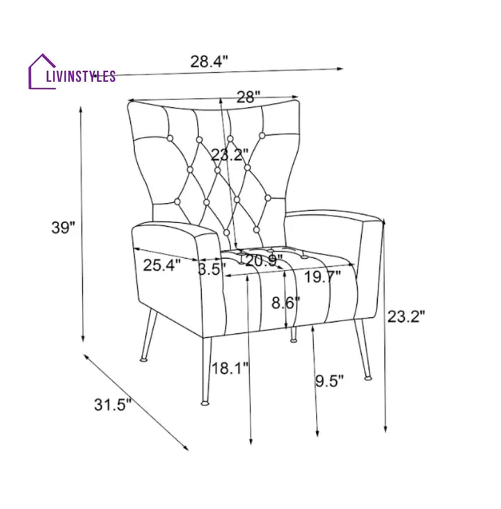 Arseniy ACCENT CHAIR WITH OTTOMAN