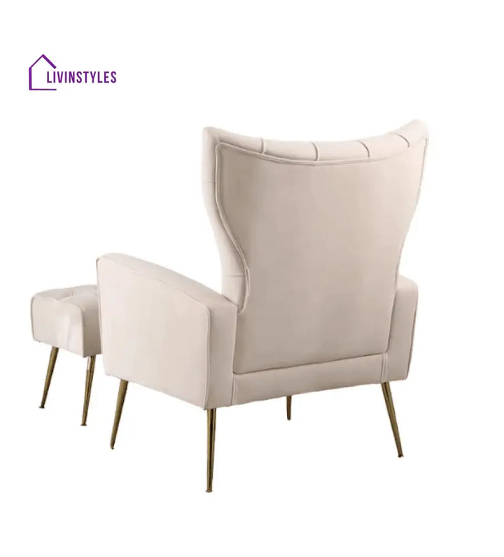 DANNEY ACCENT CHAIR WITH OTTOMAN - Ouch Cart 