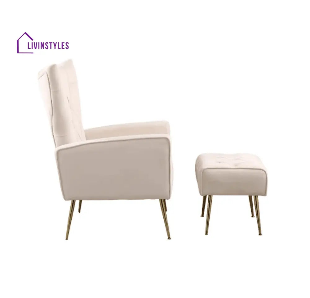 DANNEY ACCENT CHAIR WITH OTTOMAN - Ouch Cart 