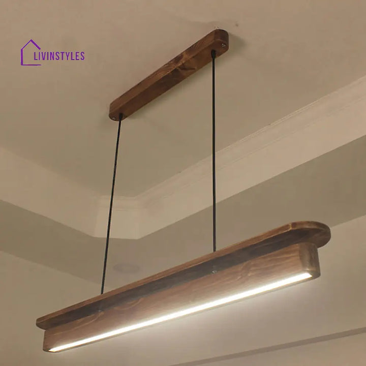 Art Deco 36 Brown Wooden Led Hanging Lamp Lamps