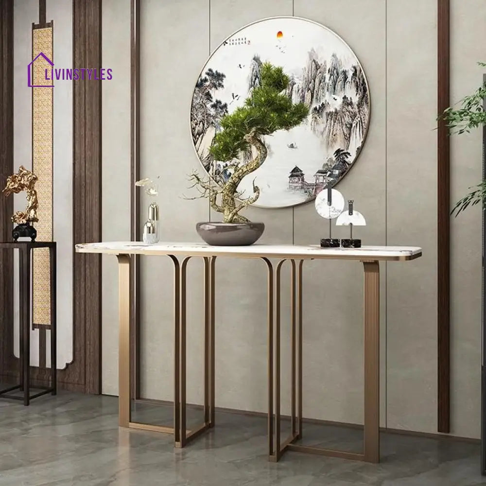 Artem Stainless Steel Console Table for Living Room