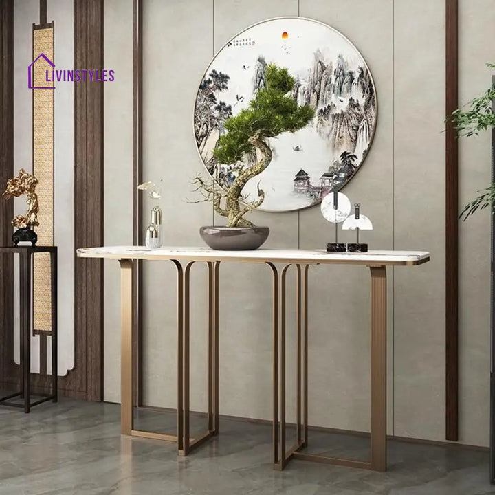 Artem Stainless Steel Console Table for Living Room