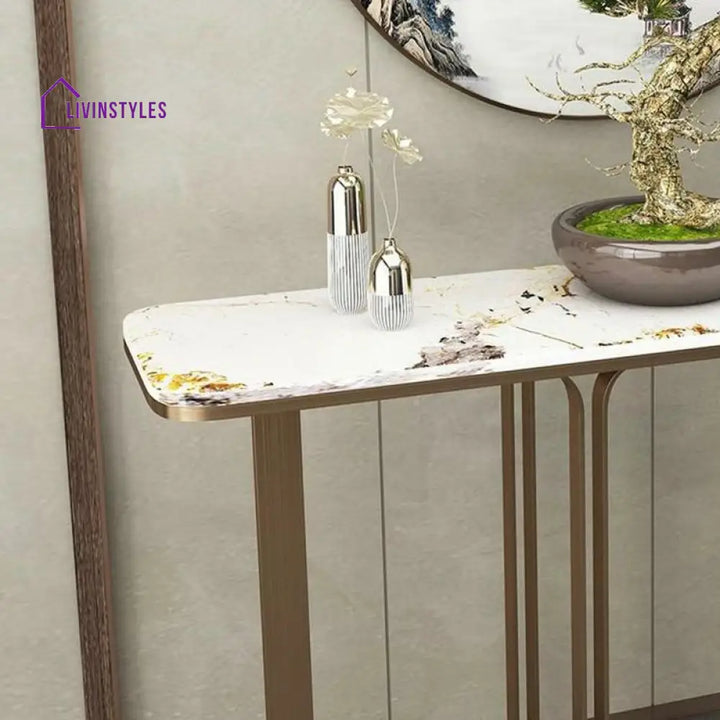 Artem Stainless Steel Console Table for Living Room