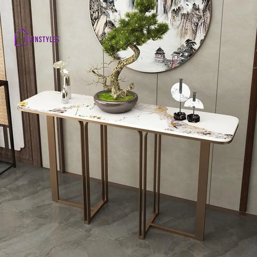 Artem Stainless Steel Console Table for Living Room