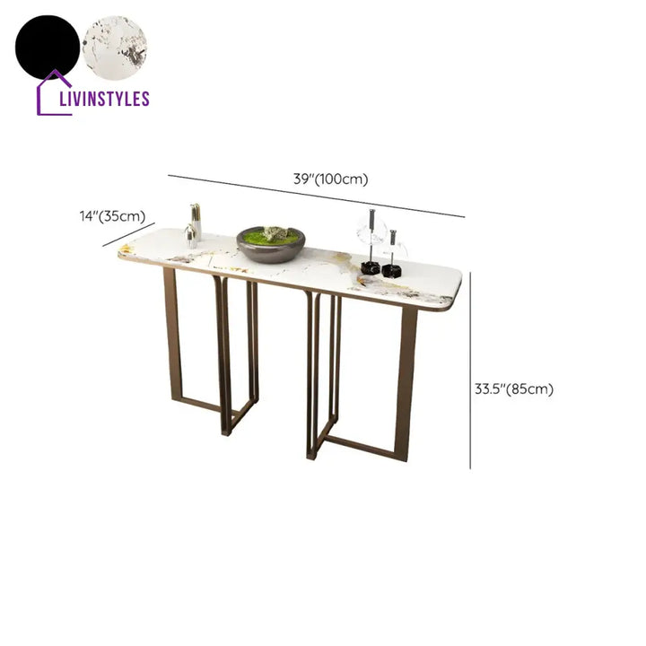 Artem Stainless Steel Console Table for Living Room