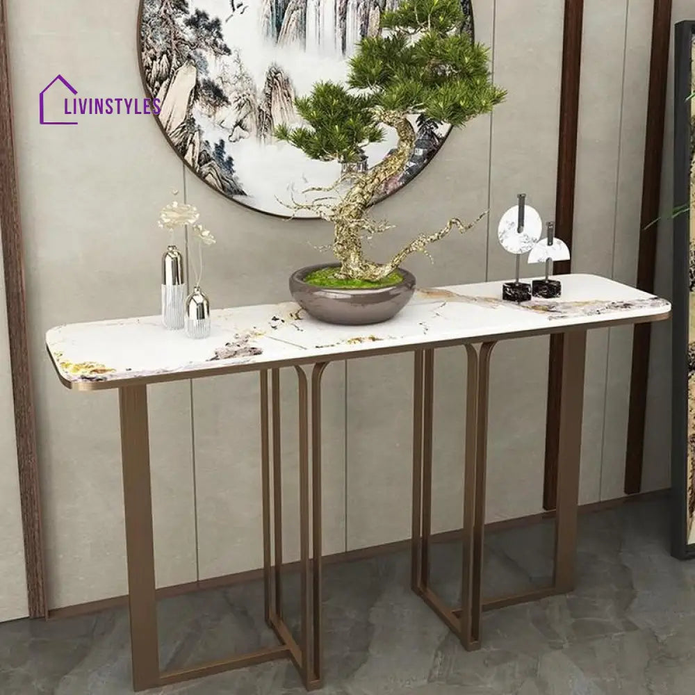 Artem Stainless Steel Console Table for Living Room