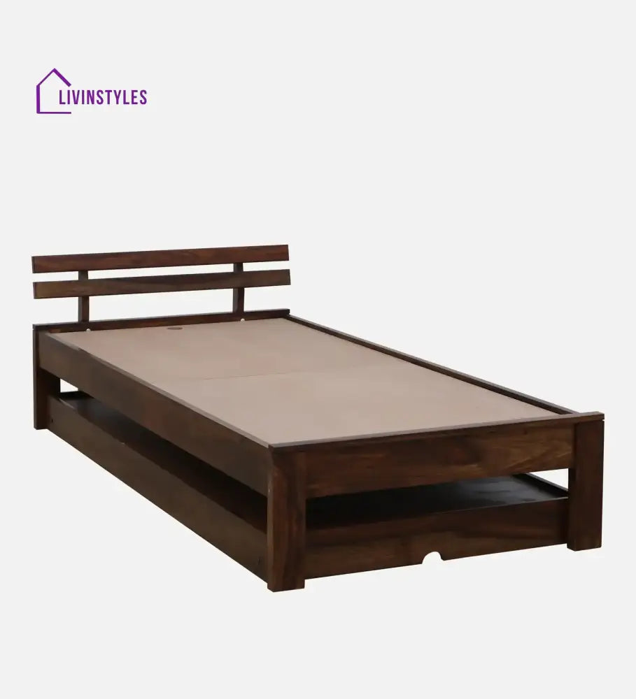 Amol Sheesham Wood Single Beds With Trundle Bedroom Furniture Sets