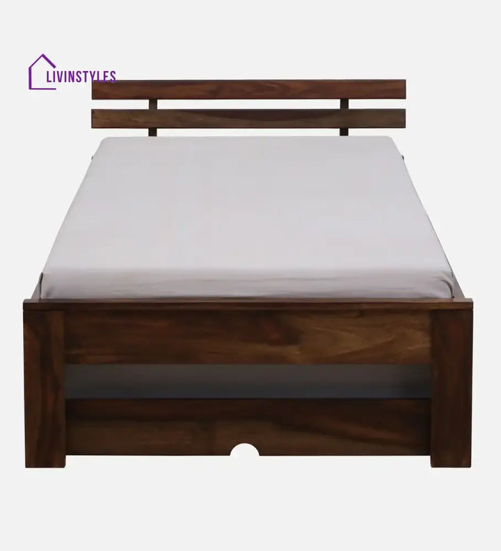 Amol Sheesham Wood Single Beds With Trundle Bedroom Furniture Sets