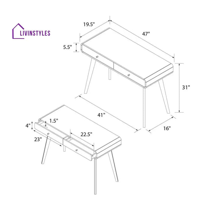 Artyom Solid Sheesham Wood Study Table for Students