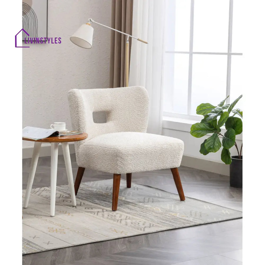 Arul Solid Wood and Fabric Arm Chair | Living Room Chair | Lounge Chair