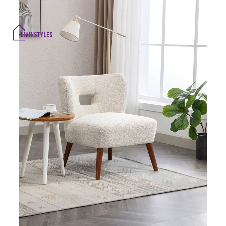 Arul Solid Wood and Fabric Arm Chair | Living Room Chair | Lounge Chair