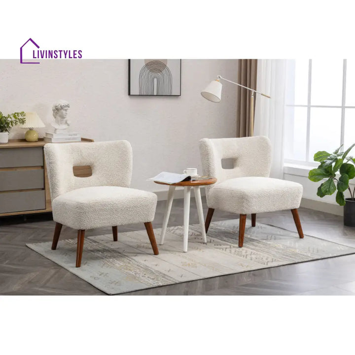 Arul Solid Wood and Fabric Arm Chair | Living Room Chair | Lounge Chair