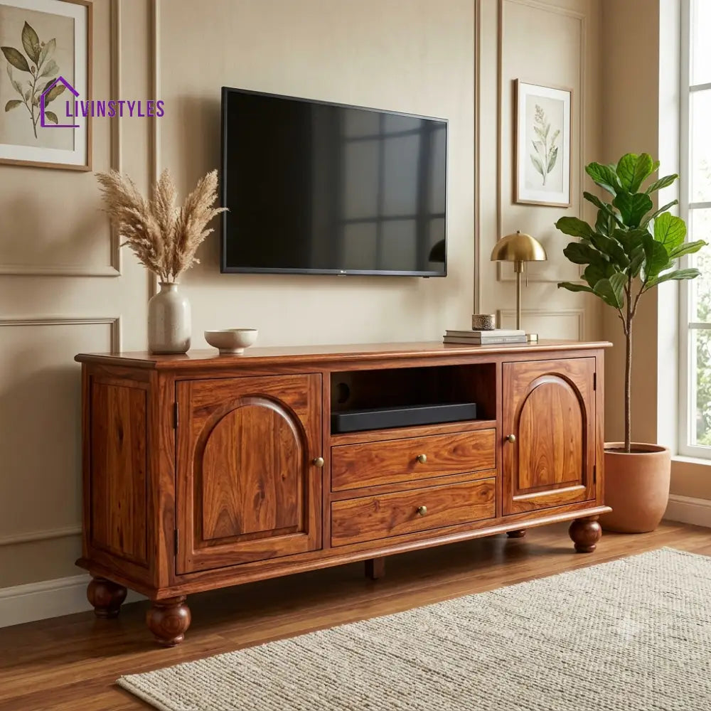 Arun Solid Sheesham Wood Tv Unit for Living Room | Tv Cabinet | Tv Console