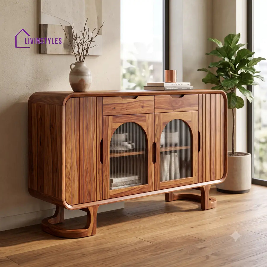 Aruna Premium Sheesham Wood Sideboard and Cabinet for Living Room
