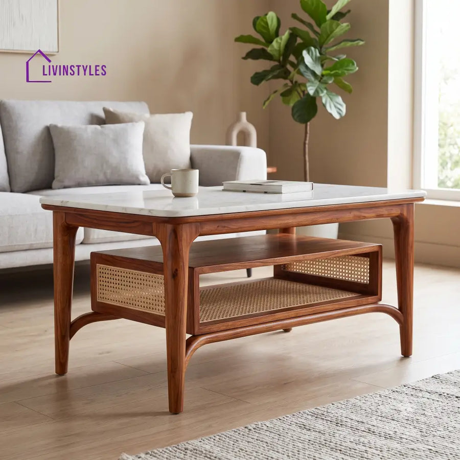 Aruna Premium Solid Wood Coffee Table for Living Room Online