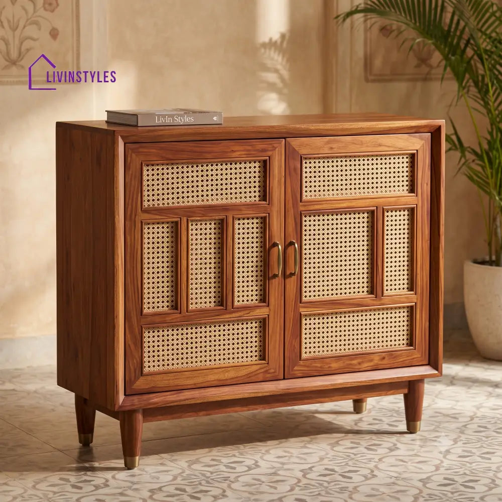 Aruna Sheesham Wood Shoe Rack | Wooden Shoe Cabinet