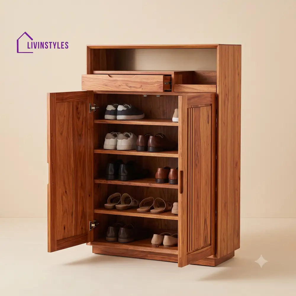 Aruna Wooden Shoe Rack for Home | Shoe Cabinet
