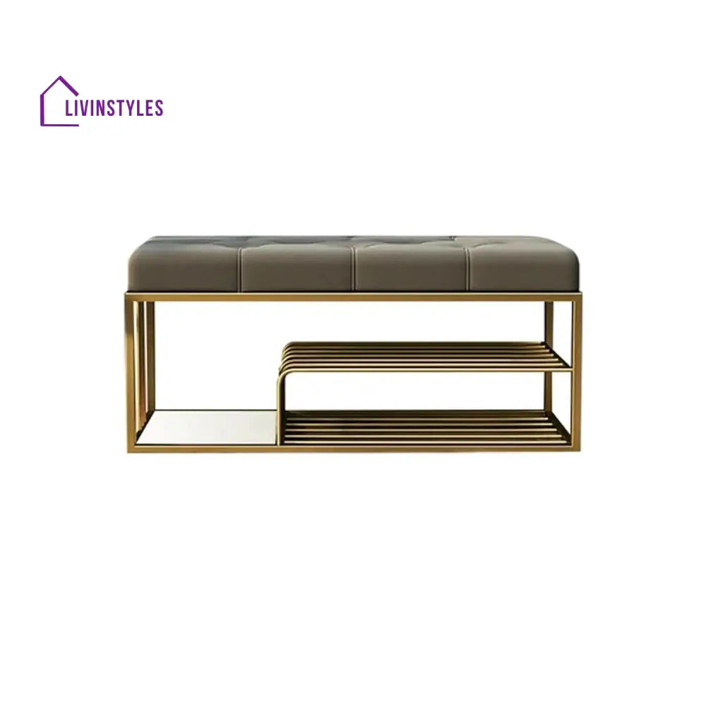 Arushi Velvet Upholstered Entryway Shoe Rack Bench With Storage