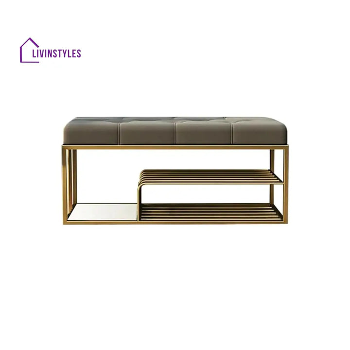 Arushi Velvet Upholstered Entryway Shoe Rack Bench With Storage