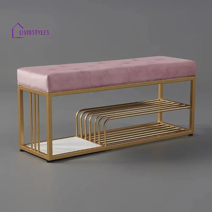 Arushi Velvet Upholstered Entryway Shoe Rack Bench With Storage